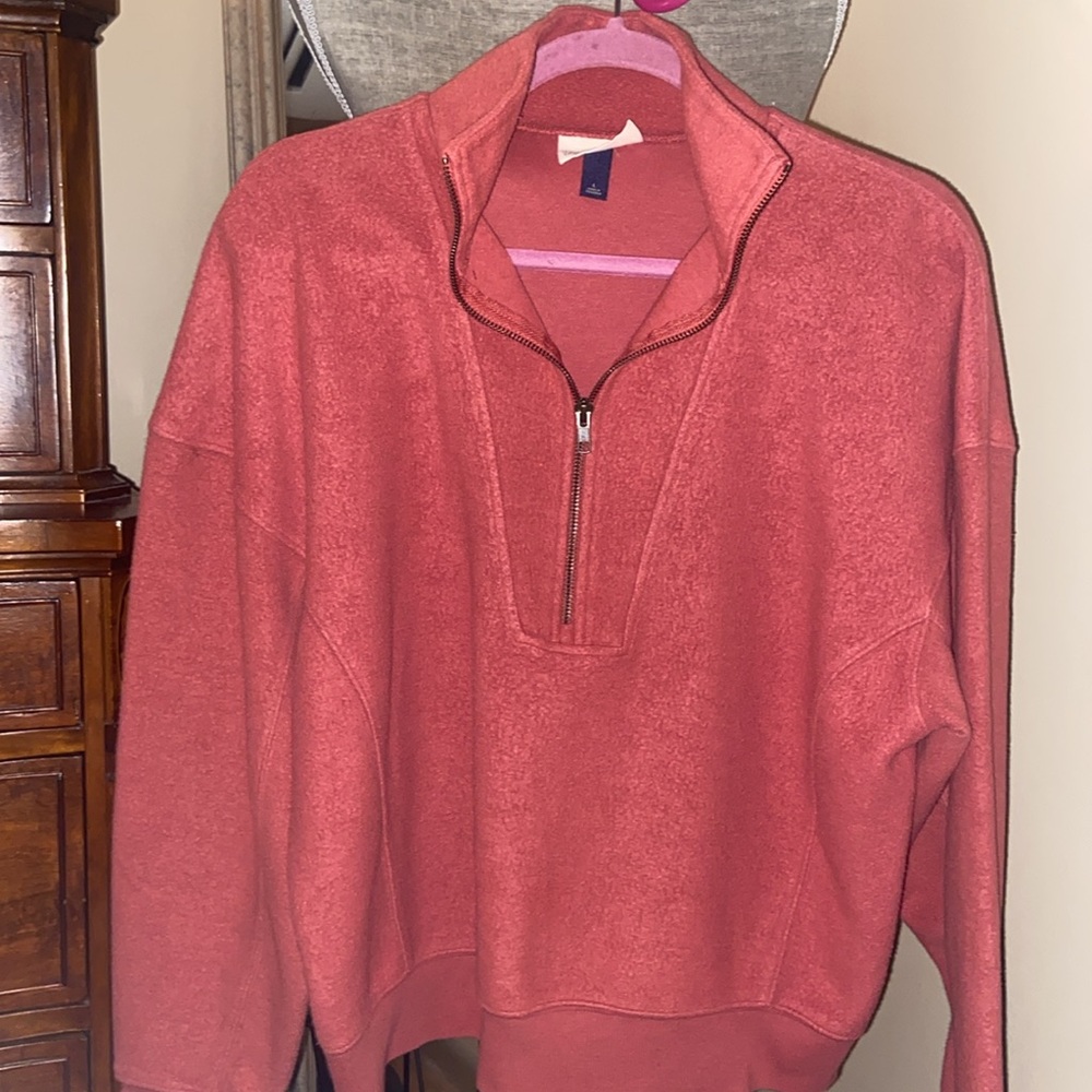 Universal Thread Women's Half-Zip Pullover - Rust Red